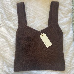 Brown sweater tank